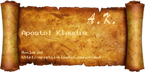 Apostol Klaudia névjegykártya